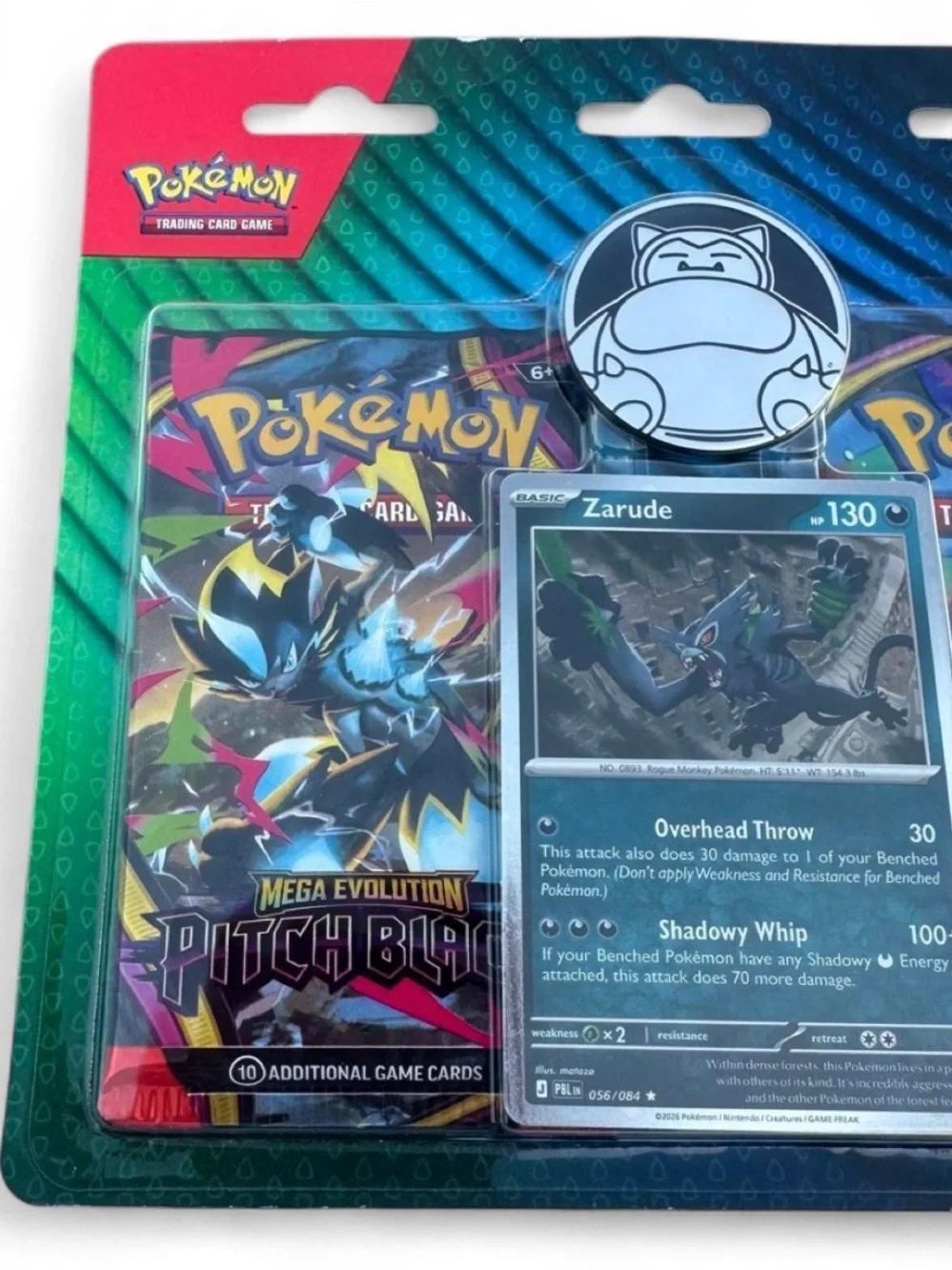 NEW Pokémon TCG Zarude Promo 2-Pack Blister - Pitch Black + Chaos Rising- Sealed